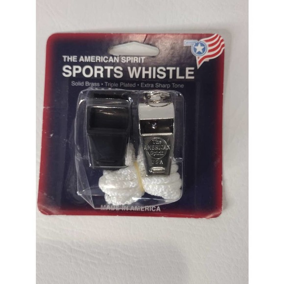 NEW AMERICAN SPIRIT Sport Whistle Solid Brass, Nickel Plated Made in America - Picture 1 of 2